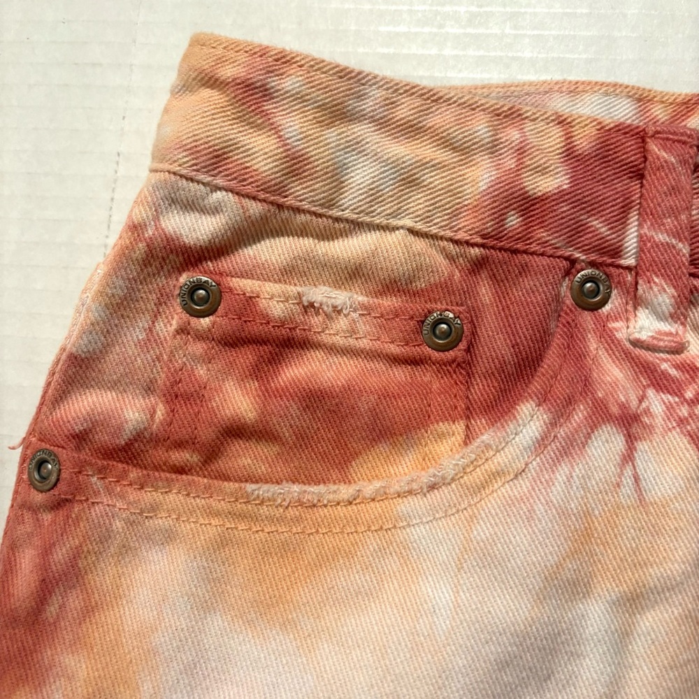 UNIONBAY Callie High Rise Tie‎ Dye Pink Orange Shorts Junior Size 11 - Picture 15 of 15